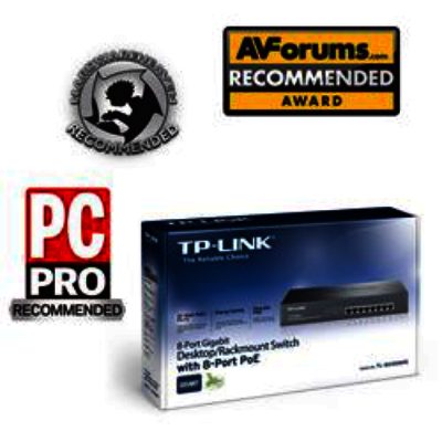 TP LINK TL-SG1008PE 8-Port Gigabit Desk/Rack Switch with 8-Port POE